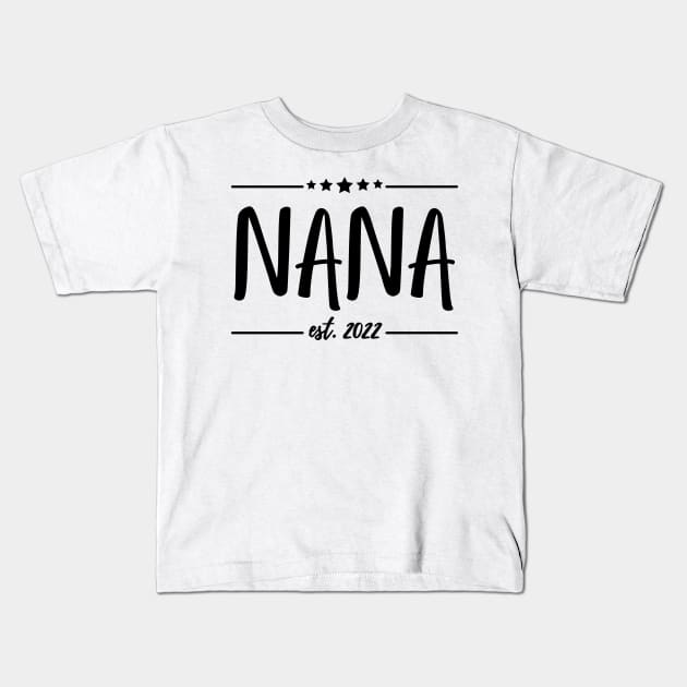 Nana Est 2022, floral Print Kids T-Shirt by JustBeSatisfied